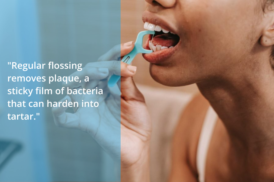 A person practicing flossing fundamentals to maintain a healthy smile.